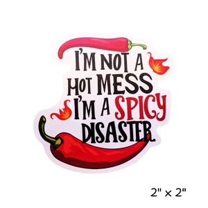 10/$10 Spicy Disaster Sticker - Red and Black - Red Pepper